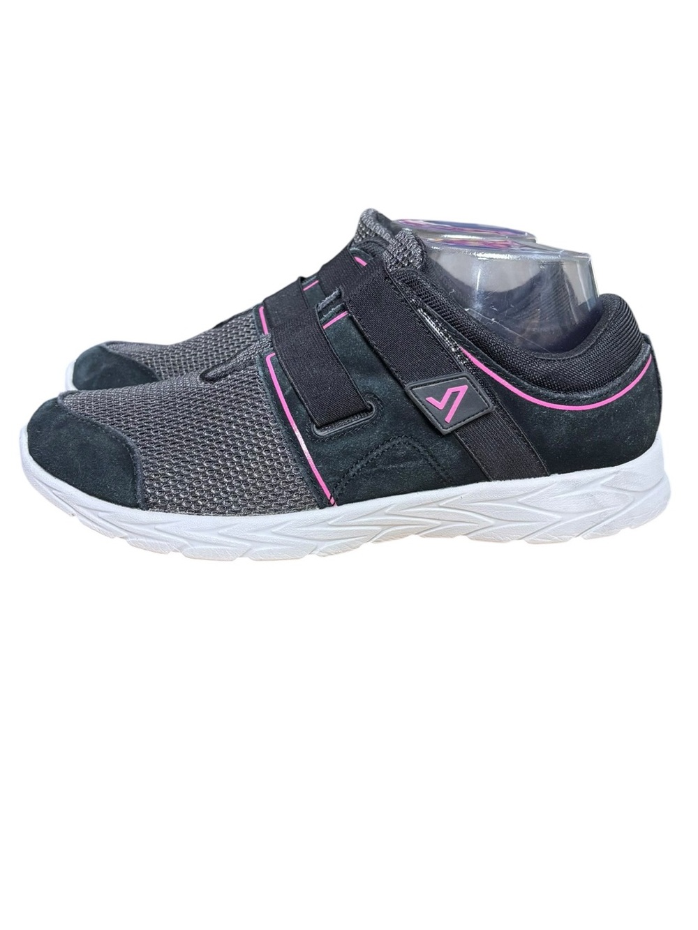 Vionic Brisk Ema Adjustable Mesh/Suede  Black Orthotic Sneakers – Sz 9 Wide - Picture 2 of 11